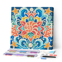 Afbeelding in Gallery-weergave laden, Mini Diamond Painting 25x25 cm - Schelpenmandala