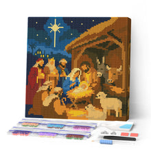 Afbeelding in Gallery-weergave laden, Mini Diamond Painting 25x25 cm - Kerststal