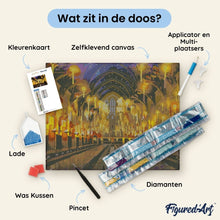 Afbeelding in Gallery-weergave laden, Diamond Painting - Grote Zaal - Harry Potter 40x50cm reeds ingelijst