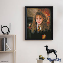 Afbeelding in Gallery-weergave laden, Diamond Painting - Portret van Hermione Granger 40x50cm reeds ingelijst