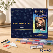 Afbeelding in Gallery-weergave laden, Diamond Painting - Portret van Hermione Granger 40x50cm reeds ingelijst