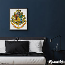 Afbeelding in Gallery-weergave laden, Diamond Painting - Hogwarts-wapen - Harry Potter 40x50cm reeds ingelijst