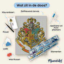 Afbeelding in Gallery-weergave laden, Diamond Painting - Hogwarts-wapen - Harry Potter 40x50cm reeds ingelijst