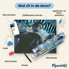 Afbeelding in Gallery-weergave laden, Diamond Painting - Harry Potter en de Halfbloed Prins - Poster II 40x50cm reeds ingelijst