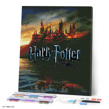 Afbeelding in Gallery-weergave laden, Diamond Painting - Hogwarts in Vlammen - Harry Potter 40x50cm reeds ingelijst