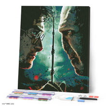 Afbeelding in Gallery-weergave laden, Diamond Painting - Harry Potter tegen Lord Voldemort 40x50cm reeds ingelijst