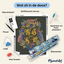 Afbeelding in Gallery-weergave laden, Diamond Painting - Harry Potter - Bloemenwapen van Hogwarts