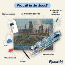 Afbeelding in Gallery-weergave laden, Diamond Painting - Hogwarts-kasteel - Harry Potter 40x50cm reeds ingelijst