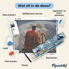 Afbeelding in Gallery-weergave laden, Diamond Painting - Superman en Krypto