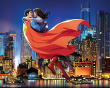 Afbeelding in Gallery-weergave laden, Diamond Painting - Superman en Lois in de lucht 40x50cm reeds ingelijst