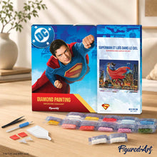Afbeelding in Gallery-weergave laden, Diamond Painting - Superman en Lois in de lucht 40x50cm reeds ingelijst