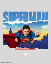 Afbeelding in Gallery-weergave laden, Diamond Painting - Superman met skyline 40x50cm reeds ingelijst