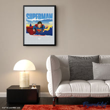 Afbeelding in Gallery-weergave laden, Diamond Painting - Superman met skyline 40x50cm reeds ingelijst
