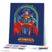 Afbeelding in Gallery-weergave laden, Diamond Painting - Superman - Stad van Morgen 40x50cm reeds ingelijst