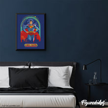 Afbeelding in Gallery-weergave laden, Diamond Painting - Superman - Stad van Morgen 40x50cm reeds ingelijst