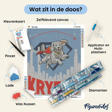 Afbeelding in Gallery-weergave laden, Diamond Painting - Superman - Krypto vliegend