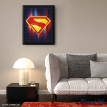 Afbeelding in Gallery-weergave laden, Diamond Painting - Superman-schild 40x50cm reeds ingelijst