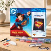 Afbeelding in Gallery-weergave laden, Diamond Painting - Superman-schild 40x50cm reeds ingelijst