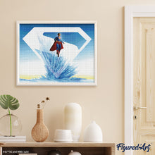 Afbeelding in Gallery-weergave laden, Diamond Painting - Fort van Eenzaamheid - Superman 40x50cm reeds ingelijst