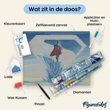 Afbeelding in Gallery-weergave laden, Diamond Painting - Fort van Eenzaamheid - Superman 40x50cm reeds ingelijst