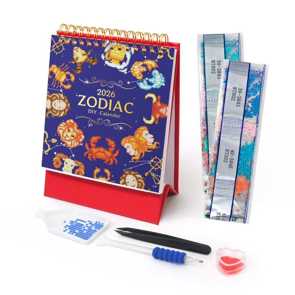 Diamond Painting Kalender 2026 - Sterrenbeelden Figured'Art