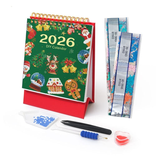 Diamond Painting Kalender 2026 - Kersticonen Figured'Art