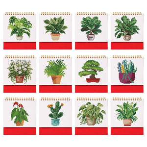 Diamond Painting Kalender 2026 - Kamerplanten in Pot