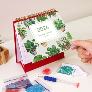 Diamond Painting Kalender 2026 - Kamerplanten in Pot