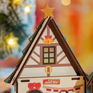 Miniatuurhuisje Fonkelend Kersthuisje