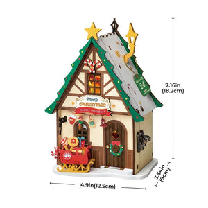 Miniatuurhuisje Fonkelend Kersthuisje