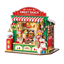 Afbeelding in Gallery-weergave laden, Miniatuurhuisje - Kerst-snoepkraam