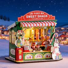 Afbeelding in Gallery-weergave laden, Miniatuurhuisje - Kerst-snoepkraam