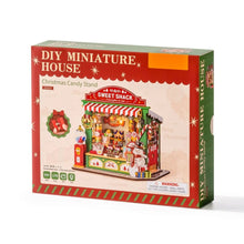 Afbeelding in Gallery-weergave laden, Miniatuurhuisje - Kerst-snoepkraam