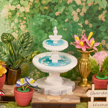 Afbeelding in Gallery-weergave laden, Miniatuurhuisje - Green fontein-tuin