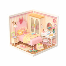 Afbeelding in Gallery-weergave laden, Miniatuurhuisje - Lieve roze slaapkamer