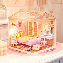 Afbeelding in Gallery-weergave laden, Miniatuurhuisje - Lieve roze slaapkamer