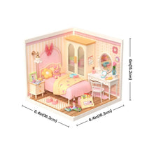 Afbeelding in Gallery-weergave laden, Miniatuurhuisje - Lieve roze slaapkamer