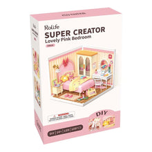 Afbeelding in Gallery-weergave laden, Miniatuurhuisje - Lieve roze slaapkamer