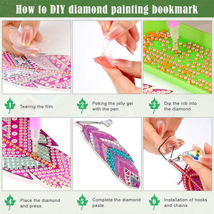 3x Diamond Painting Bladwijzer Omslagen