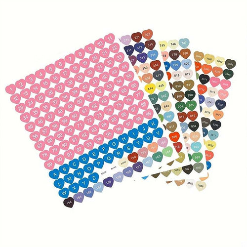 572 Hartvormige DMC Diamond Painting Etiketten