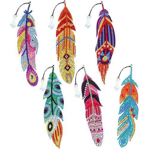 Diamond Painting Bladwijzers 6x Veer