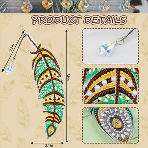 Diamond Painting Bladwijzers 6x - Veer