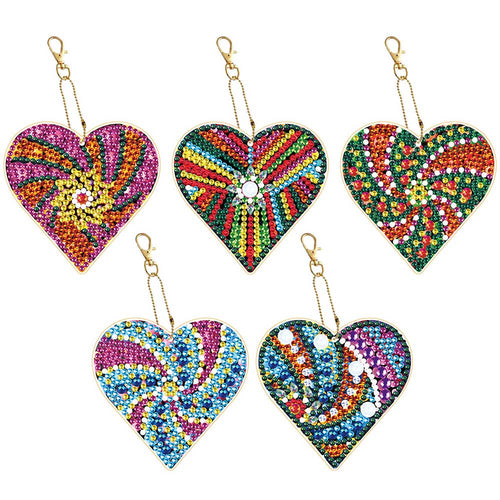Hartvormige Hanger Diamond Painting Set van 5 stuks 2