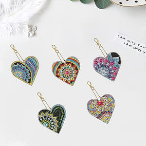 Hartvormige Hanger Diamond Painting Set van 5 stuks 3