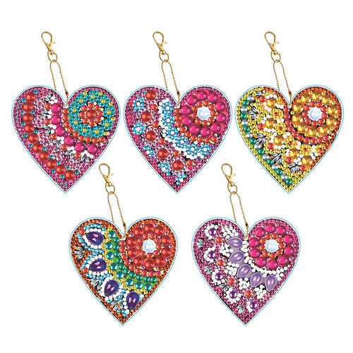 Hartvormige Hanger Diamond Painting Set van 5 stuks 4