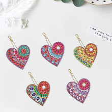 Afbeelding in Gallery-weergave laden, Hartvormige Hanger Diamond Painting Set van 5 stuks 4