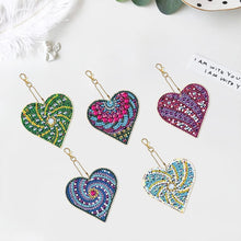 Afbeelding in Gallery-weergave laden, Hartvormige Hanger Diamond Painting Set van 5 Stuks 5