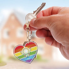 Afbeelding in Gallery-weergave laden, Diamond Painting Hanger Regenboogharten Set van 5 stuks
