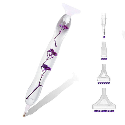 Premium ergonomische pen Diamond Painting Paarse Bloemen 5 Varianten