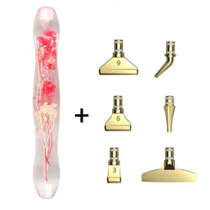 Premium Ergonomische Pen Diamond Painting met Roze Bloemen